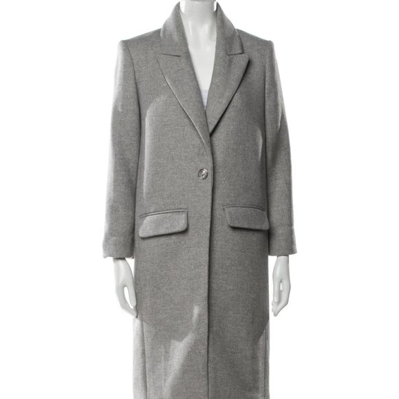 Zadig & Voltaire Grey Chevron Coat - NEW WITH TAGS